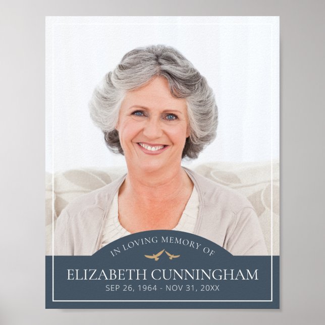 Gedenkfeier für klassische Vogelarten Foto Erinner Poster (Vorne)