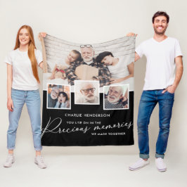 Gedenkfeier für Wertvolle Erinnerungen mit 4 Fotos Fleecedecke