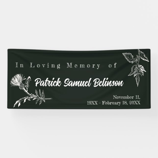 Gedenkfeier | In Love Memory Ba Banner (Horizontal)