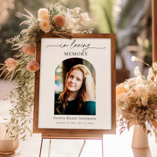 Gedenkfeier oder Beerdigung Foto in unserem Herzen Poster