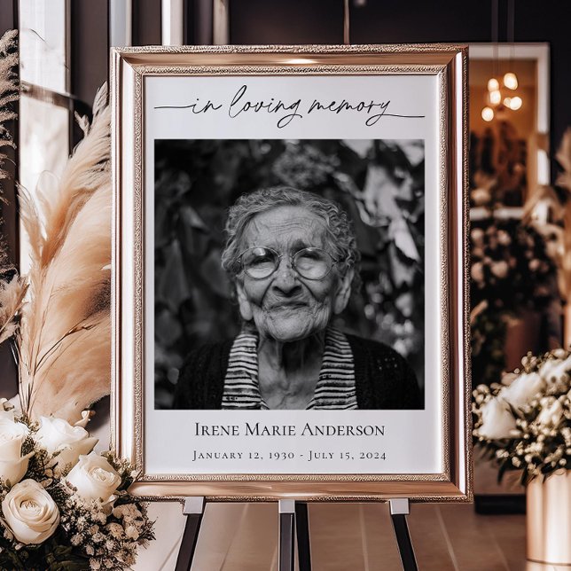 Gedenkfeier oder Beerdigung Foto in unserem Herzen Poster (Von Creator hochgeladen)