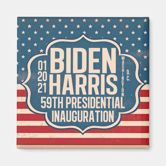 Gedenkfeier von Biden Harris 59. Magnet (Vorne)
