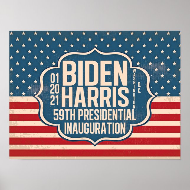 Gedenkfeier von Biden Harris 59. Poster (Vorne)