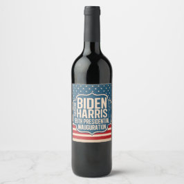 Gedenkfeier von Biden Harris 59. Weinetikett