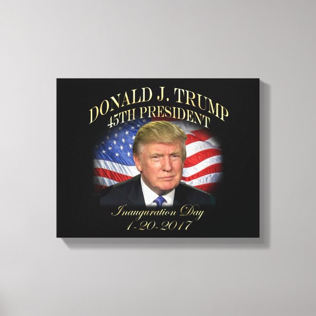 Gedenkfeier von Präsident Donald Trump Leinwanddruck (Vorderseite)