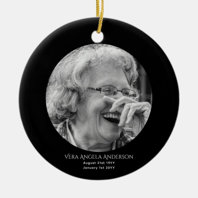 Gedenkfeier zum Foto von lebenslangen Bestattungsg Keramik Ornament (Vorne)