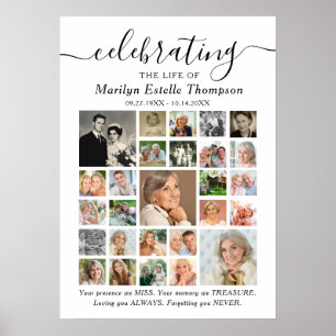 Gedenkfeier zum Lebenszitat 27 Fotocollage Poster