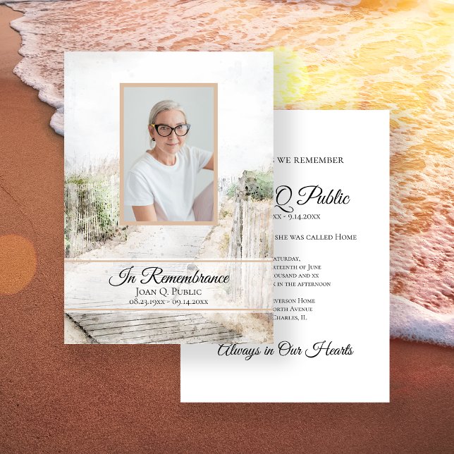 Gedenkfeier zum Todestag am Strand Einladung (Von Creator hochgeladen)