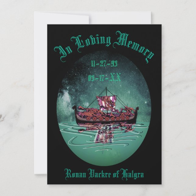 Gedenkfeier zur Beerdigung  Dankeskarte (Vorderseite)