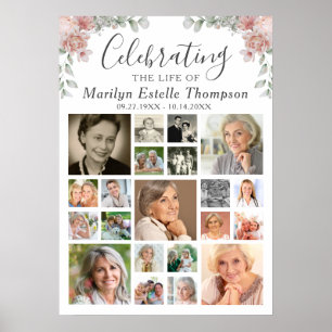 Gedenkflor Blumen zum Feiern des Lebens 21 Foto-Co Poster