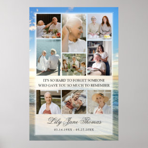 Gedenkfoto-Collage Trauerposter Poster