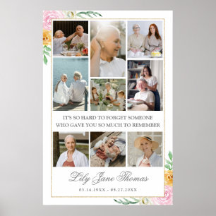 Gedenkfoto-Collage Trauerposter zur Beerdigung Poster