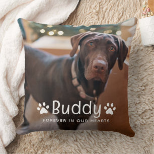 Gedenkfoto Pfotenabdruck Hund Kissen