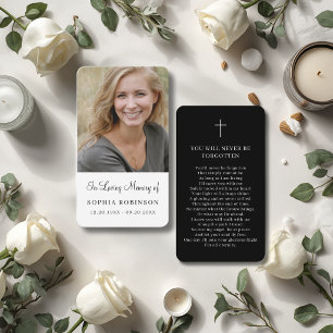 Gedenkfoto Trauerkarte Funeral Prayer Card Visitenkarte