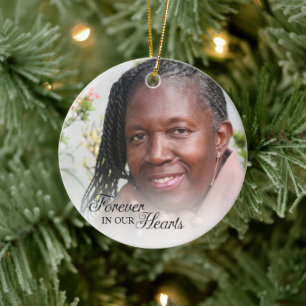 Gedenkfotos für immer in unseren Herzen Mutter Keramik Ornament