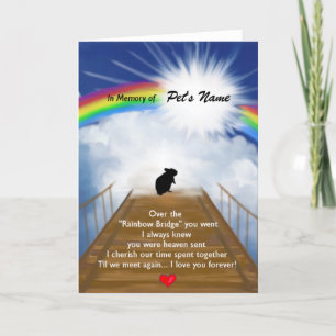 Gedenkgedicht von Rainbow Bridge für Hamster Karte