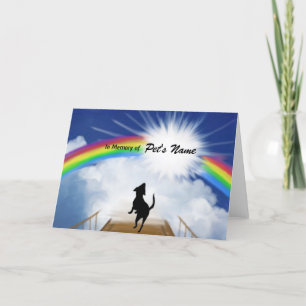 Gedenkgedicht von Rainbow Bridge für Hunde Karte