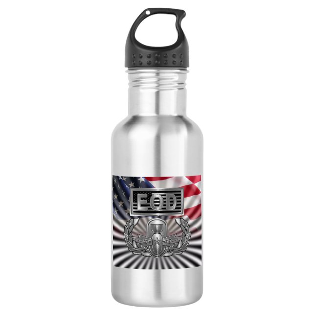 Gedenkgeschenk "Senior EOD" Edelstahlflasche (Vorderseite)