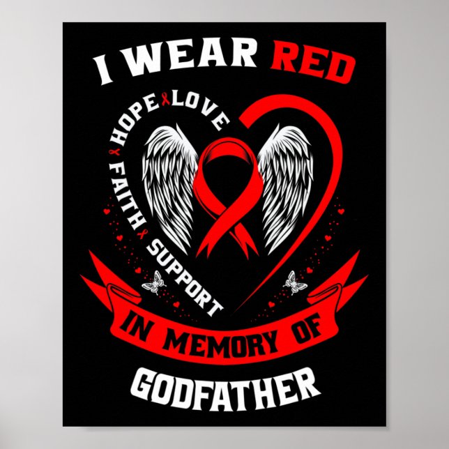 Gedenkgeschenke für den Verlust der Herzkrankheit  Poster (Vorne)