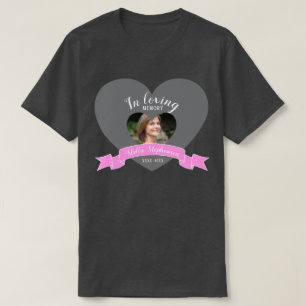 Gedenkgottesdienst Foto Rosa Band Beerdigung T-Shirt