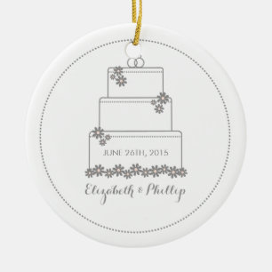GedenkHochzeitstorte-Verzierung Keramik Ornament