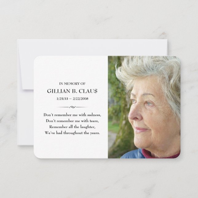 Gedenkkarte (Vorderseite)