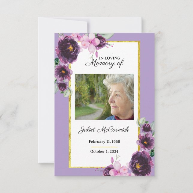 Gedenkkarte (Vorderseite)