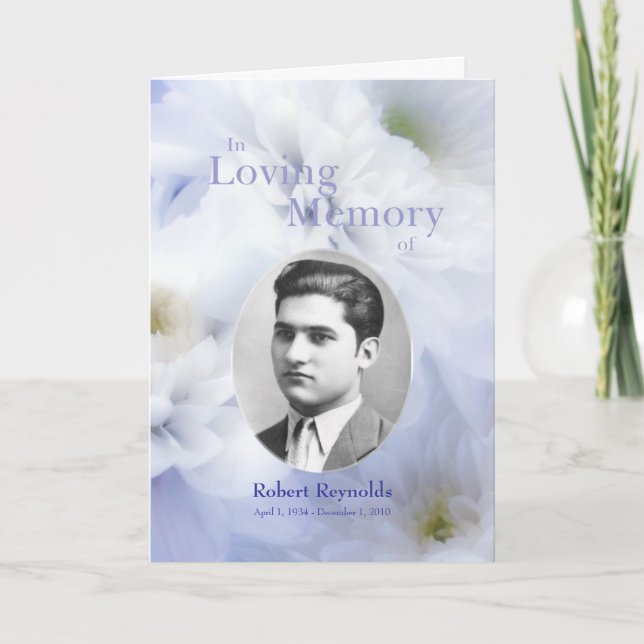 Gedenkkarte Ankündigung (Vorderseite)