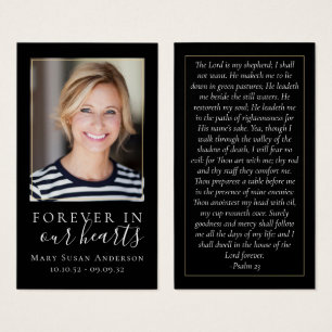 Gedenkkarte Black Forever in Our Hearts