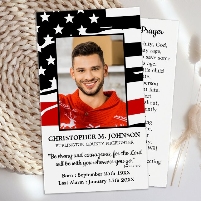 Gedenkkarte des Feuerwehrmanns zur Beerdigung der  (Von Creator hochgeladen)