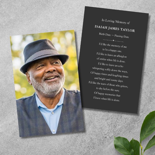 Gedenkkarte für das benutzerdefinierte Foto-Beilei Visitenkarte (Photo Memorial Card)