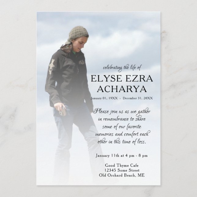 Gedenkkarte für das links Foto Programm (Vorderseite)