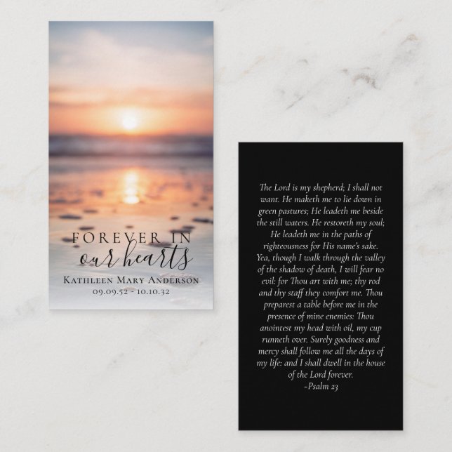 Gedenkkarte für das Sunrise Ocean Foto Telefonnummerkarte (Vorne/Hinten)