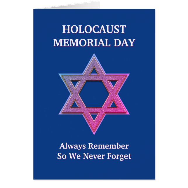 Gedenkkarte für den blauen Holocaust (Vorne)