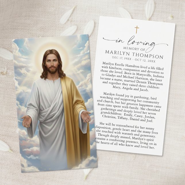 Gedenkkarte für religiöse Jesus-Erinnerung und Bei (Von Creator hochgeladen)
