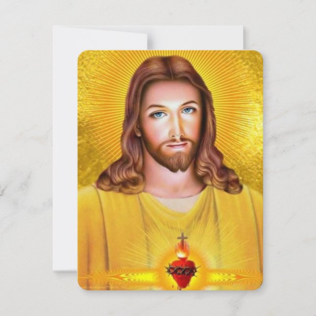 Gedenkkarte Jesus und Mary zur katholischen Beerdi (Vorderseite)