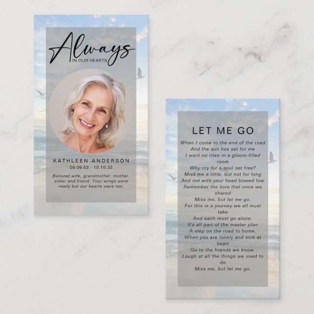 Gedenkkarte | Ozeanvögel Telefonnummerkarte (Vorne/Hinten)