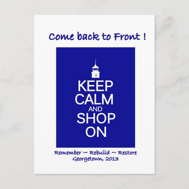 Gedenkkarte Shop Georgetown SC Postkarte (Vorderseite)
