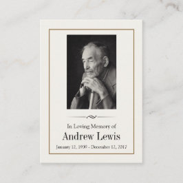 Gedenkkarte Visitenkarte