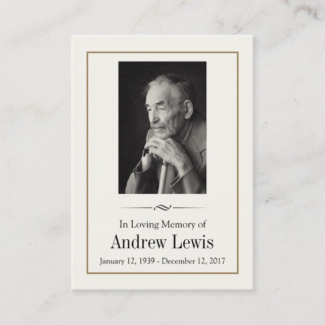 Gedenkkarte Visitenkarte (Vorderseite)