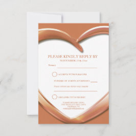 Gedenkkarte zum 7. Kupferhochzeitstag RSVP Karte