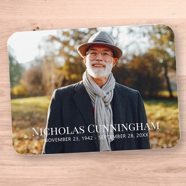 Gedenkkarte zur Beerdigung Klassischer Foto-Karte Magnet (Von Creator hochgeladen)