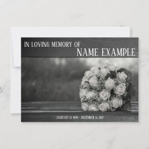 Gedenkkarten Ein Strauß weißer Rosen monochrom