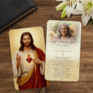 Gedenkkarten mit Gebet für das Heilige Herz Jesu a