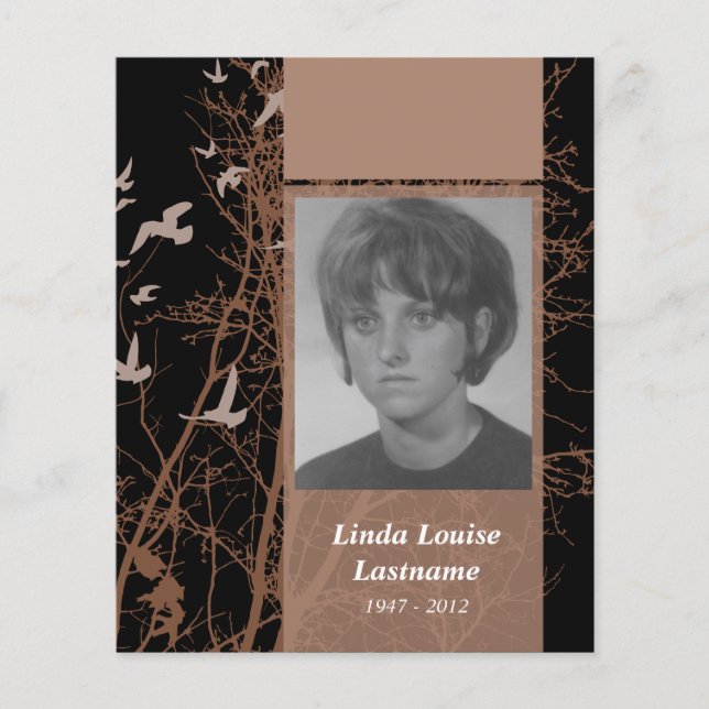 Gedenkkarten Silhouette Vögel (Vorderseite)