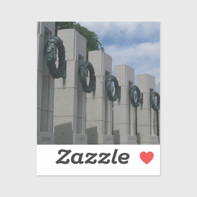 Gedenkkräne des Zweiten Weltkriegs I Aufkleber (Blatt)