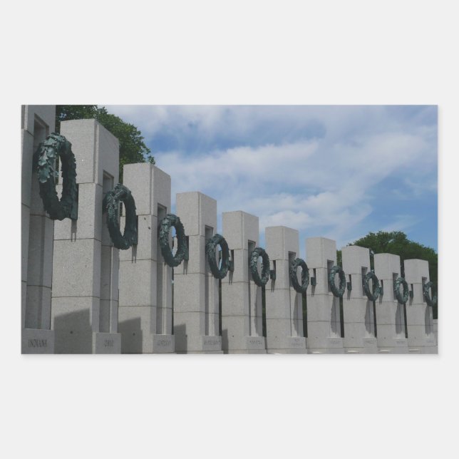 Gedenkkräne des Zweiten Weltkriegs I Rechteckiger Aufkleber (Vorderseite)