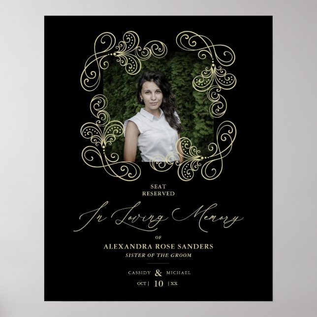 Gedenkmal für die Schwarze Hochzeit mit Handschrif Poster (Vorne)