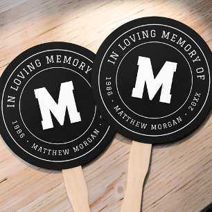 Gedenkmonogramm 'In Loving Memory' Fächer