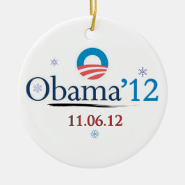 GedenkObamaweihnachtsverzierung 2012 Keramikornament